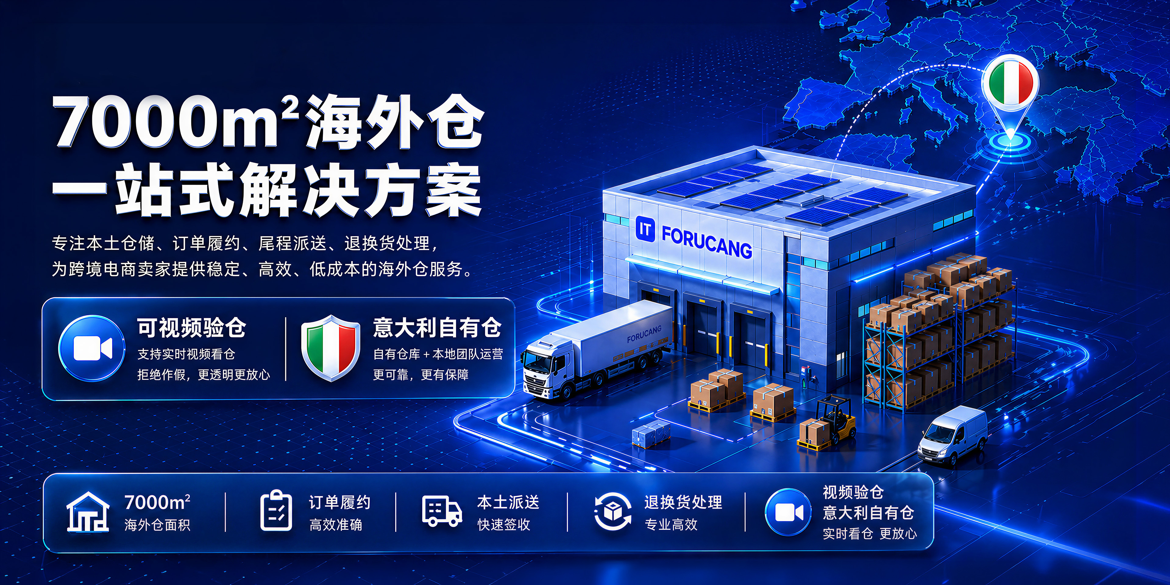7000㎡海外仓一站式解决方案